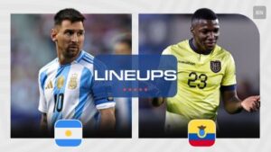 argentina national football team vs ecuador national football team lineups