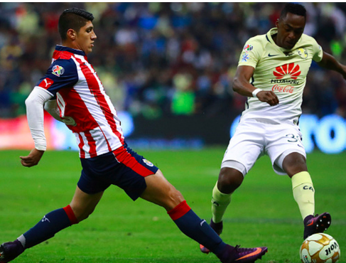 Chivas de guadalajara vs club américa lineups